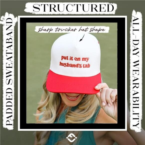 Vintage Snapback Trucker Hat Red Adjustable Cap for Men Women Funny Cowboy Dad - Picture 5 of 7